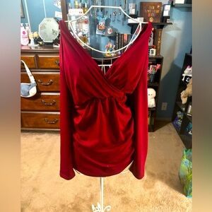 Red long sleeve top